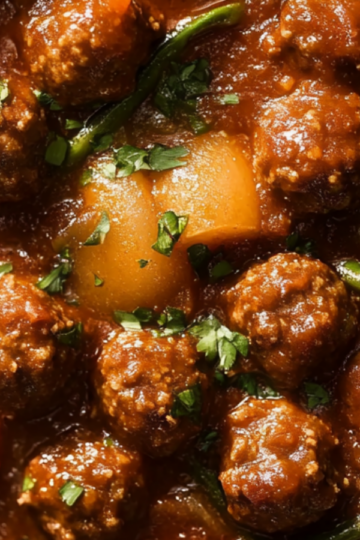 Hearty meatball stew recipe