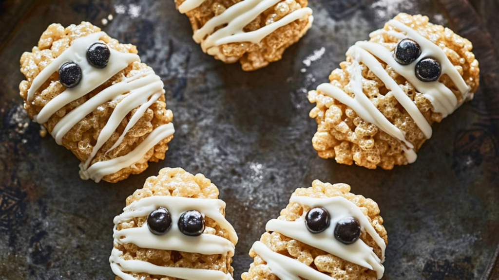 Rice Krispie Treat Mummies
