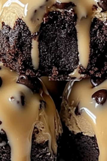 Chocolate Chip Cookie Dough Brownie Bombs