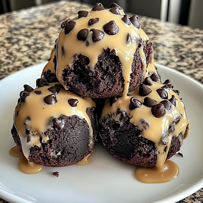 Chocolate Chip Cookie Dough Brownie Bombs