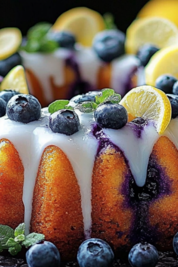 Zesty Lemon Blueberry Bundt Cake