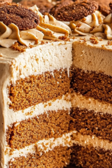 Layered Lotus Biscoff Cake with Cookie Butter Buttercream