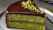Pistachio Cake with Chocolate Glaze