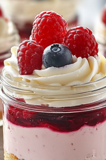 Cherry Cheesecake in a Jar
