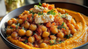 Harissa Carrots with Crispy Chickpeas & Tofu Ricotta