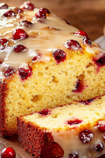 Citrusy Glazed Cranberry Orange Loaf