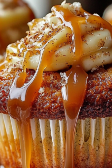 Cinnamon Caramel Breakfast Muffins
