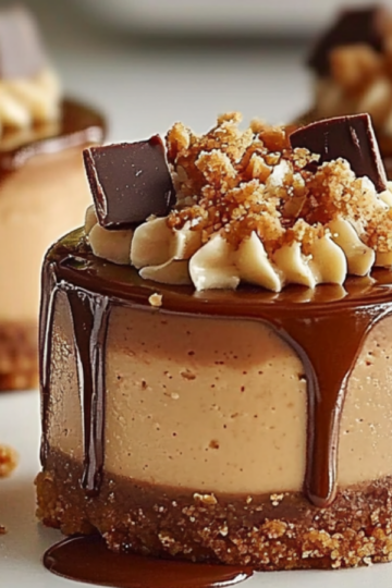 Decadent Chocolate Peanut Butter Mini Cheesecakes