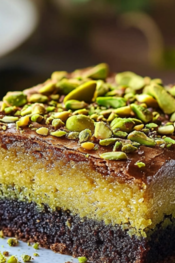 Pistachio Kunafa Brownies: A Decadent Fusion Dessert