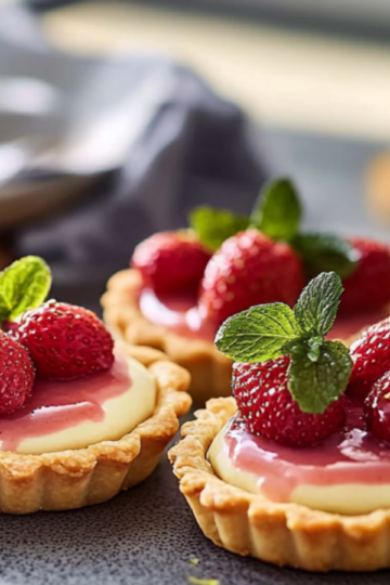 Strawberry Mascarpone Tartlets with Lemon Curd
