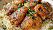 Easy Slow Cooker Chicken Thighs with Rice