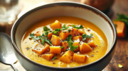 Spicy Butternut & Sweet Potato Soup