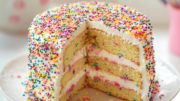 Funfetti Cake with Colorful Sprinkles