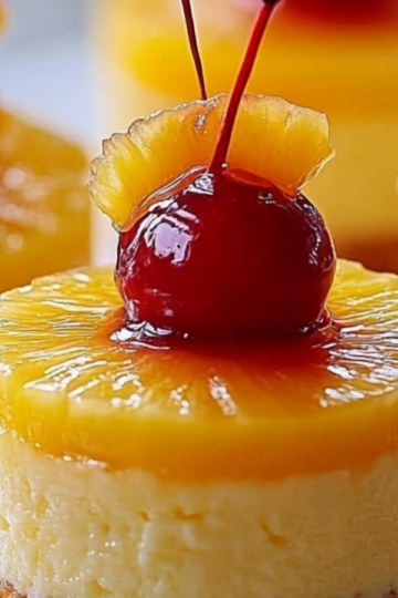 Mini Pineapple Upside-Down Cheesecakes