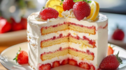 Strawberry Lemon Layer Cake