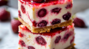 Easy Strawberry Cheesecake Snack Bars