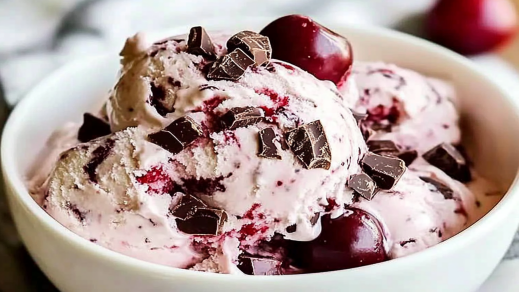 Decadent Brandied Cherry-and-Chocolate Chunk Ice Cream