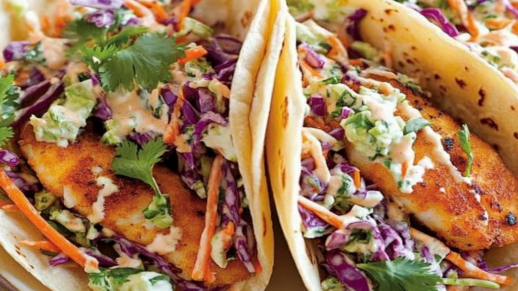 Crispy Fish Tacos with Cilantro Lime Slaw Recipe Delight