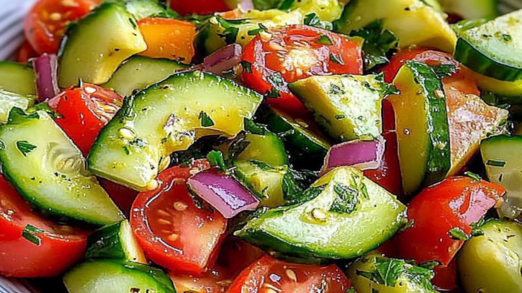 Refreshing Cucumber Tomato Avocado Salad Recipe Delight