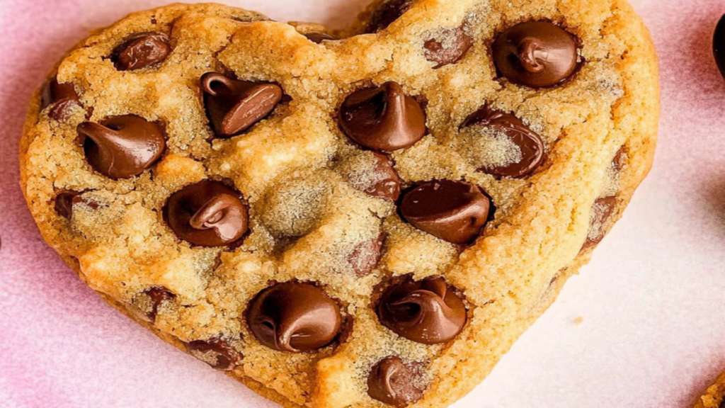 Heart-Shaped Chocolate Chip Cookies: A Sweet Delight