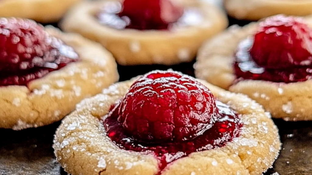 Raspberry Thumbprint Cookies