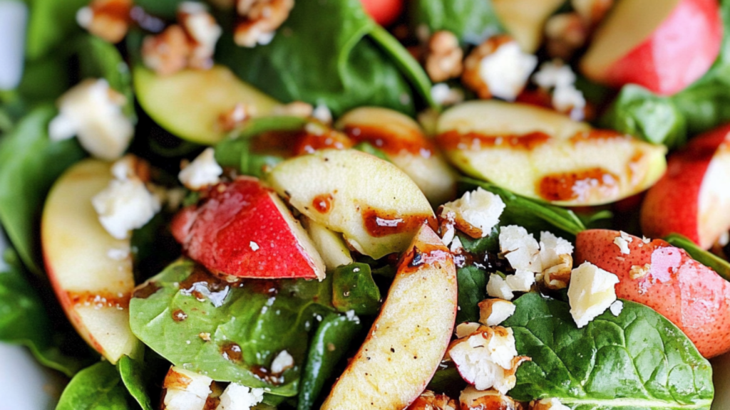Hot Spinach Apple Salad