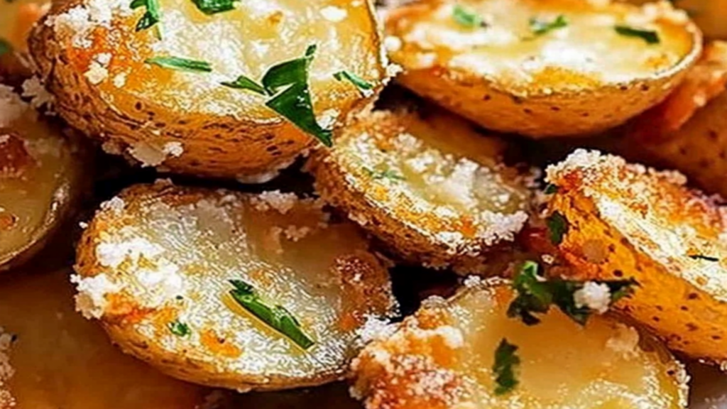 Crispy Mini Baked Parmesan Potato Rounds Recipe