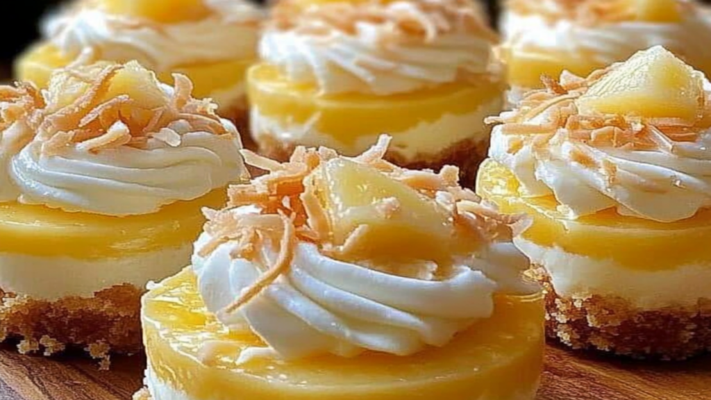 Mini Pineapple Condensed Coconut Milk Cheesecakes