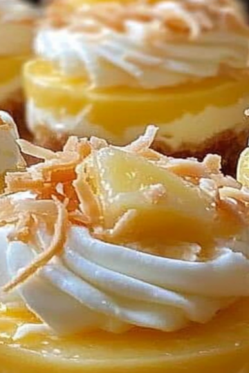 Mini Pineapple Condensed Coconut Milk Cheesecakes
