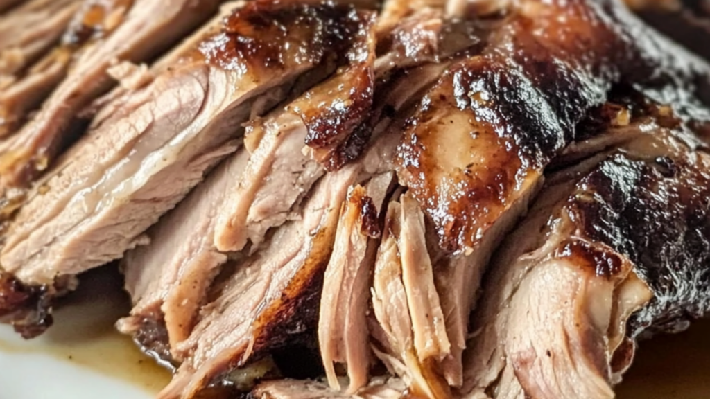 Slow Cooker Balsamic Brown Sugar Pork Roast