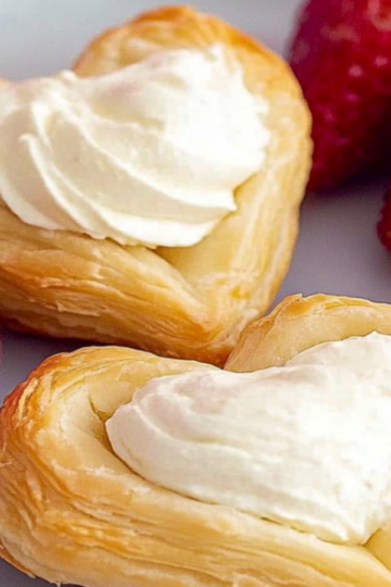 Strawberry Puff Pastry Hearts Recipe