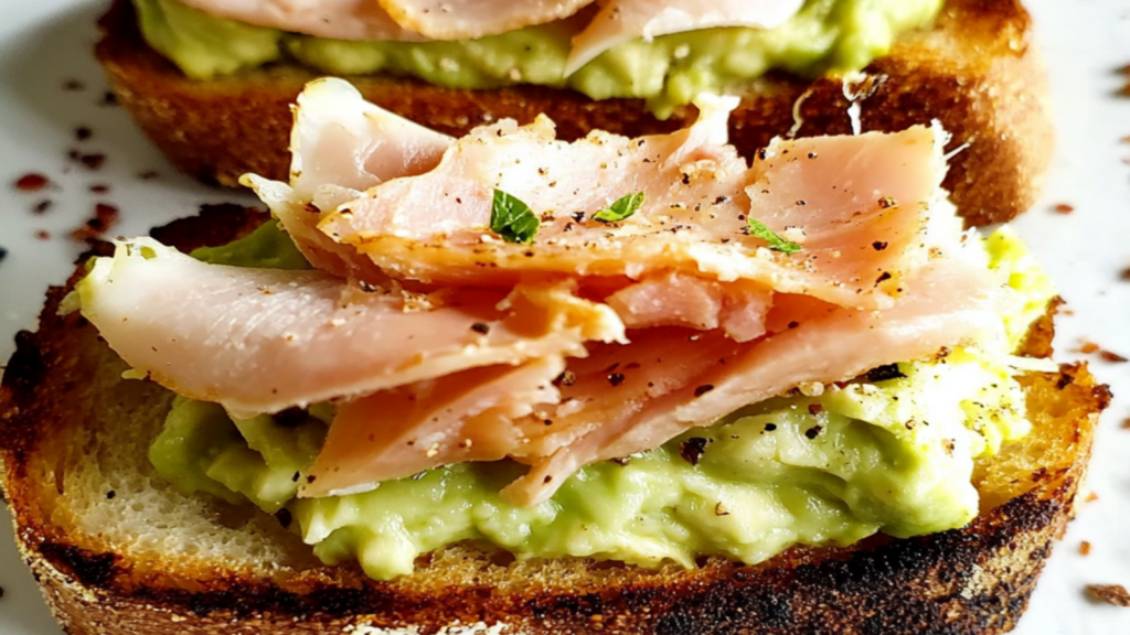 Avocado Turkey and Egg Toasts Recipe