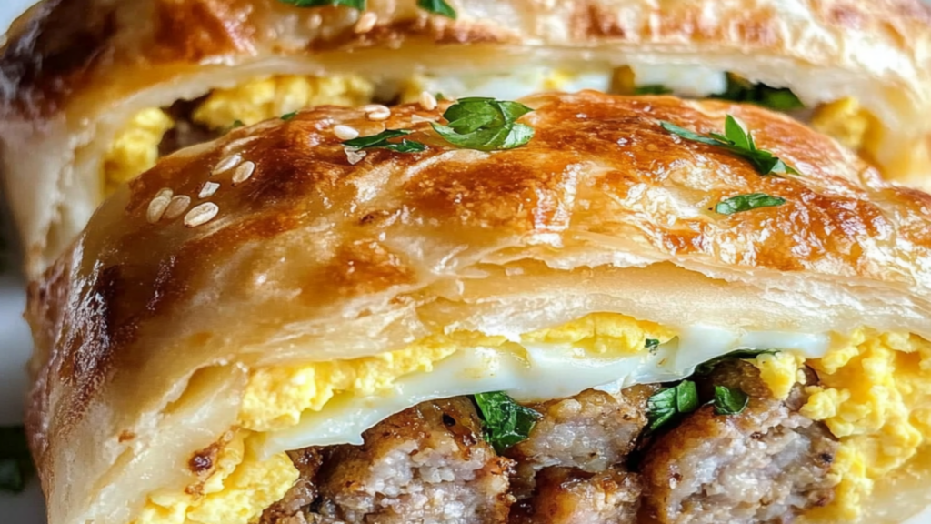Cheesy Sausage and Egg Wraps Recipe