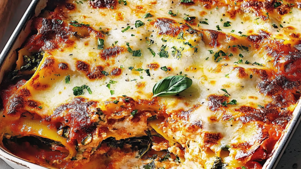 Cheesy Spinach-Zucchini Lasagna Recipe