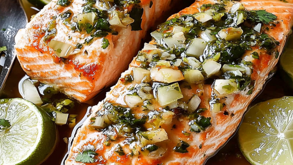 Cilantro Lime Honey Garlic Salmon Recipe