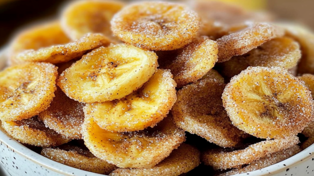 Crispy Cinnamon-Sugar Air Fryer Banana Chips Recipe