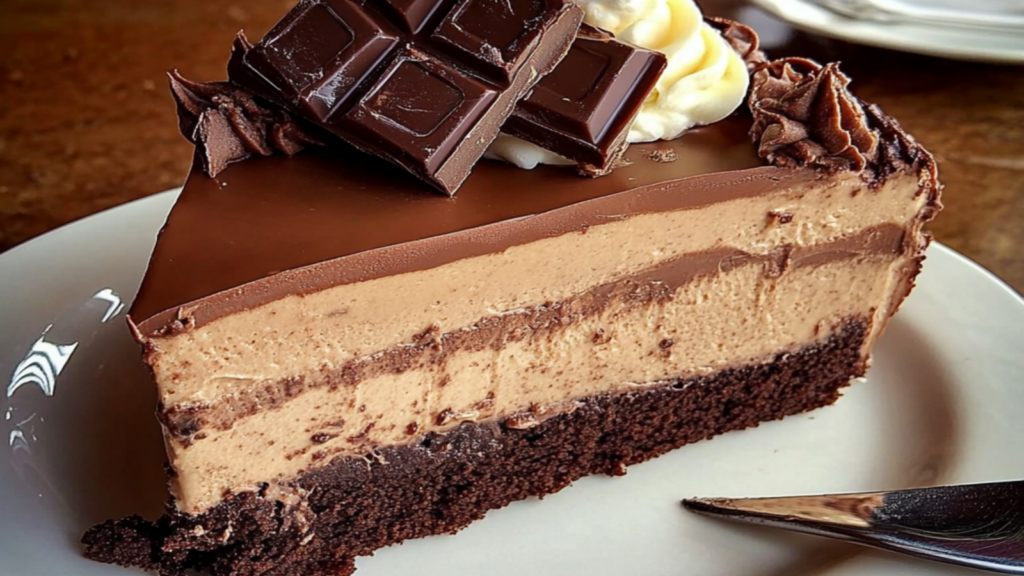 Indulge in Copycat Hershey’s Chocolate Bar Cheesecake Cake