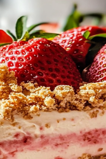 Indulge in Creamy Strawberry Crunch Cheesecake Recipe