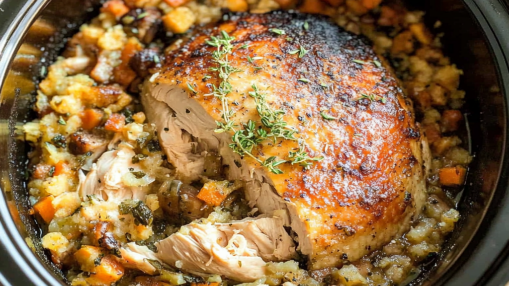Crockpot Chicken & Stuffing Recipe Delight