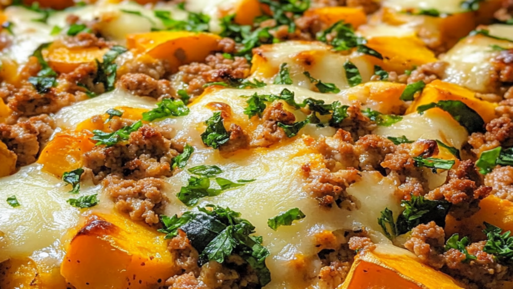 Comforting Ground Turkey Sweet Potato Bake Recipe