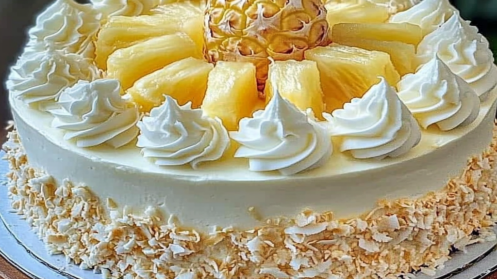 Indulge in Hawaiian Pineapple Coconut Dream Cake Bliss