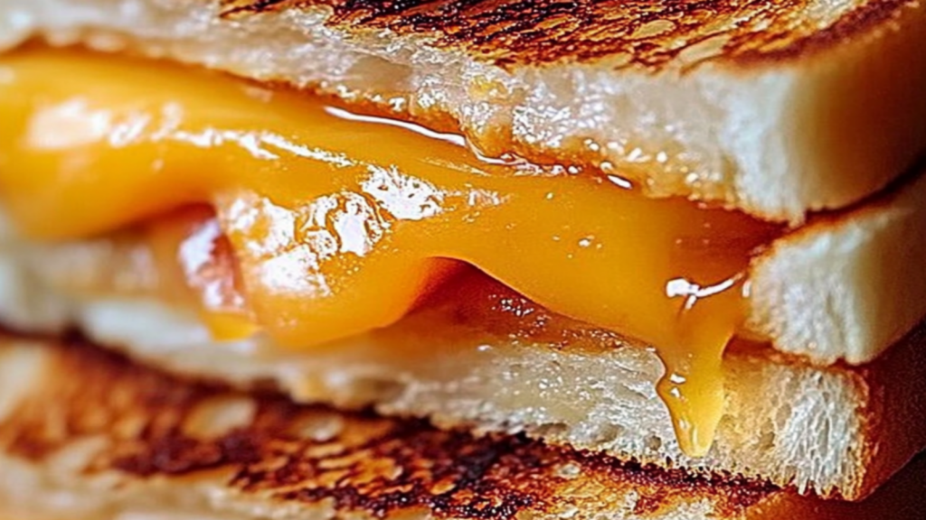 Honey Peach White Cheddar Grilled Cheese