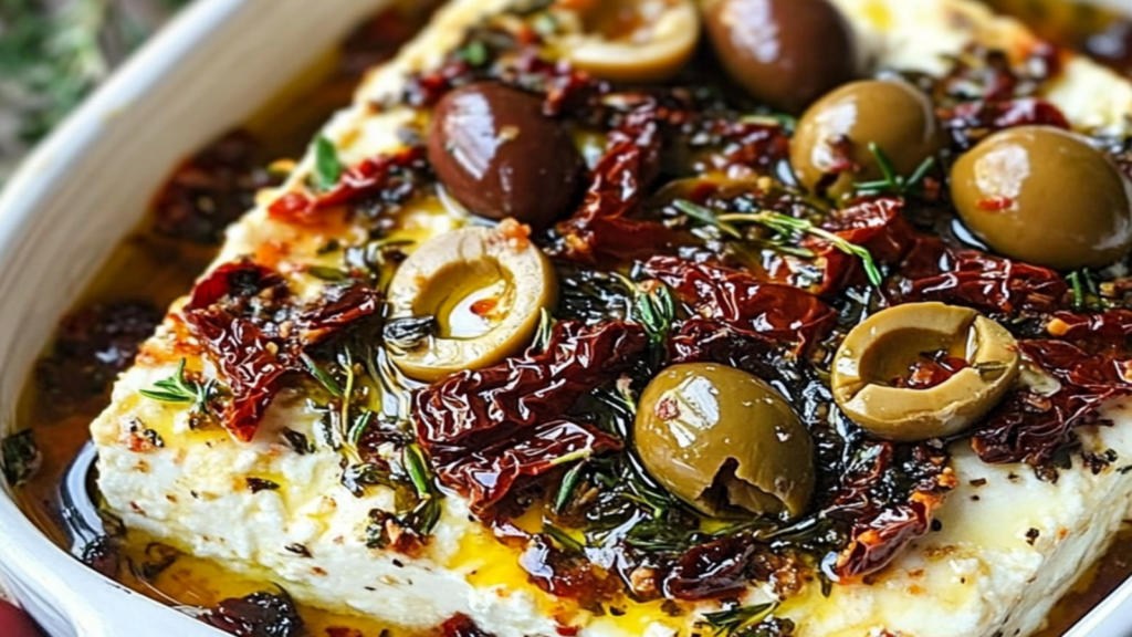 Mediterranean Baked Feta with Olives & Tomatoes