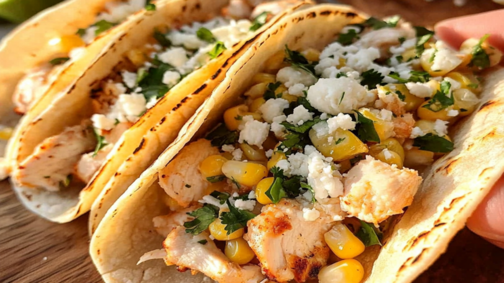 Flavor-Packed Mexican Street Corn Chicken Tacos Recipe