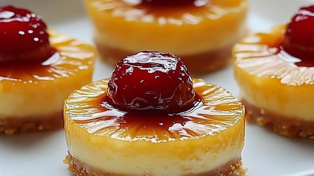 Mini Pineapple Upside-Down Cheesecakes Recipe
