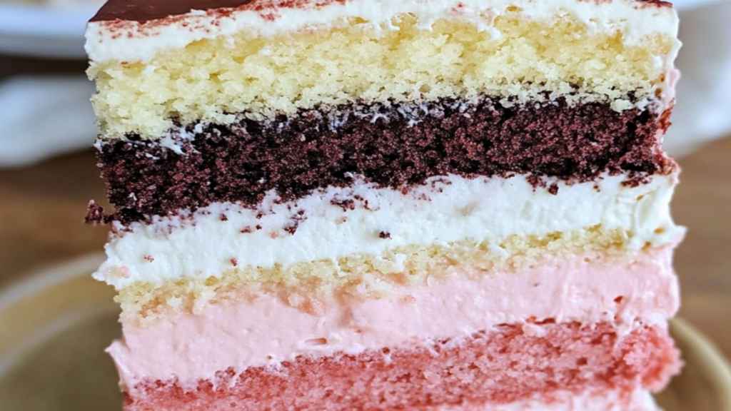 Indulge in Decadent Neapolitan Cake: A Triple Treat!