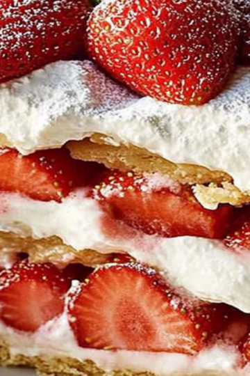 No Bake Strawberry Cheesecake Lasagna Recipe