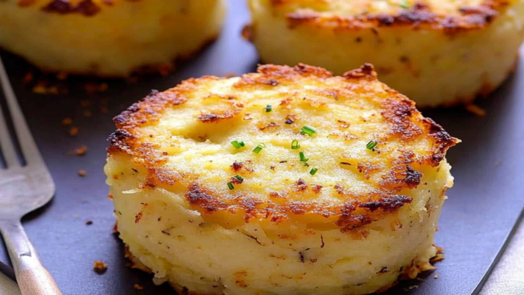 Oven Baked Mashed Potato Cakes Recipe