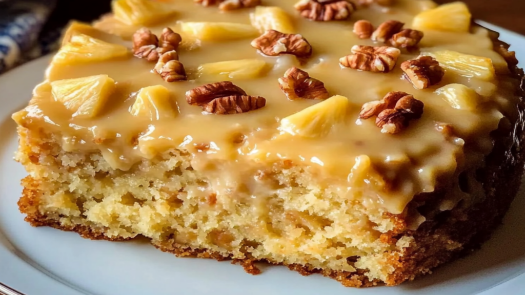 Indulge in Pineapple Coconut God Bless America Cake