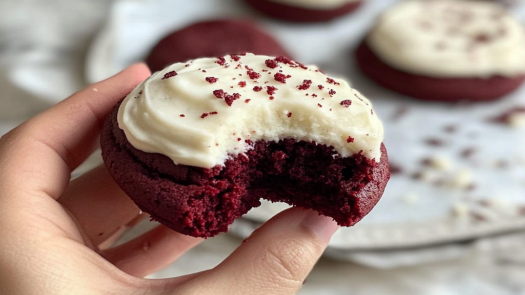 Red Velvet Cookies with Cream Cheese Frosting
